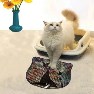 Kdkafa0110 Multicolor Cat Litter Mat