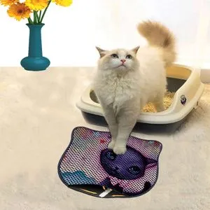 Kdkafa0112 Multicolor Cat Litter Mat