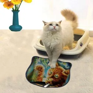 Kdkafa0115 Multicolor Cat Litter Mat