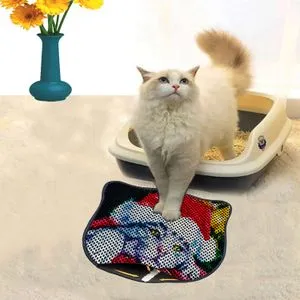 Kdkafa0116 Multicolor Cat Litter Mat