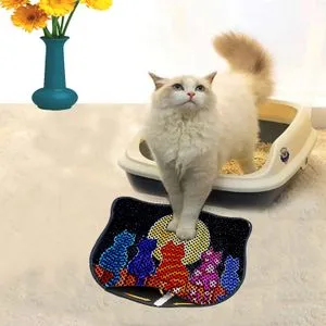 Kdkafa0119 Multicolor Cat Litter Mat