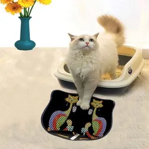 Kdkafa0128 Multicolor Cat Litter Mat