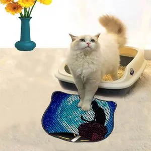 Kdkafa0131 Multicolor Cat Litter Mat