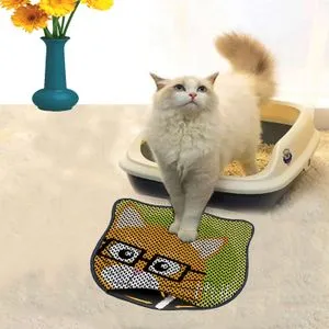 Kdkafa0144 Multicolor Cat Litter Mat