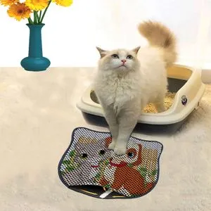 Kdkafa0157 Multicolor Cat Litter Mat