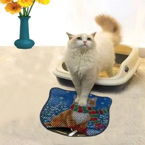 Kdkafa0176 Multicolor Cat Litter Mat