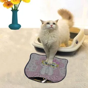Kdkafa0219 Multicolor Cat Litter Mat
