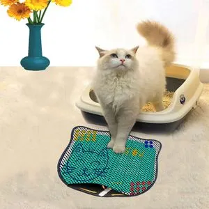 Kdkafa0220 Multicolor Cat Litter Mat