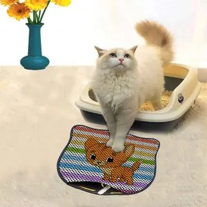 Kdkafa0239 Multicolor Cat Litter Mat