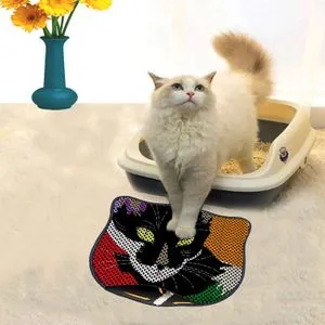 Kdkafa0247 Multicolor Cat Litter Mat