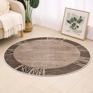 Kece-Fr24 Brauni Tepih (90 x 90 cm)