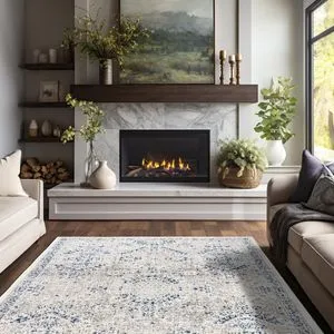 Kece-Fr28 Plavi Tepih (100 x 300 cm)