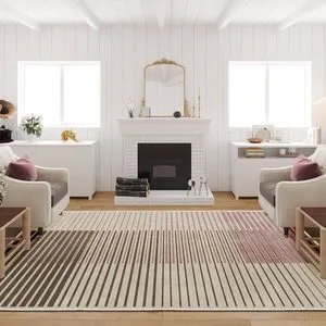 Kece-Fr60 Roze Tepih (90 x 90 cm)