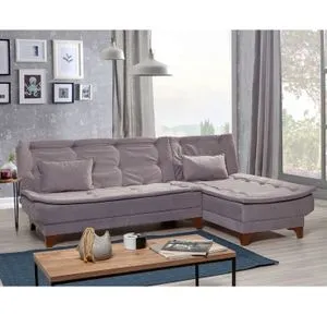 Kelebek Corner Right - Grey Grey Corner Sofa-Bed