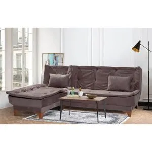 Kelebek Köşe Left - Anthracite Anthracite Corner Sofa-Bed