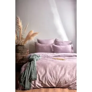 Kelebek - Violet Violet Satin Double Quilt Cover Set
