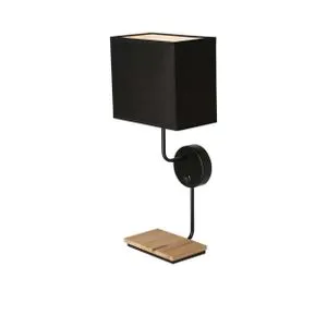 Keto Zidna Lampa sa Prekidačem Crna 1x40W E14