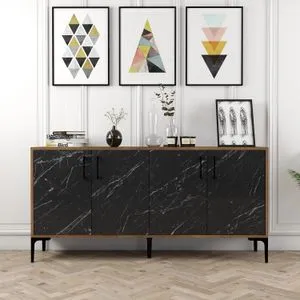 Kiev 160 - Walnut, Black Marble Walnut
Black Marble Console