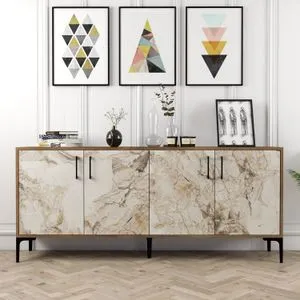 Kiev - Walnut, White Marble Walnut
White Console