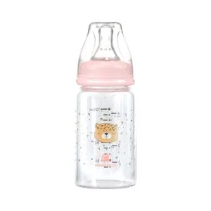 Kikka Boo Flašica staklena Savanna 120ml Pink