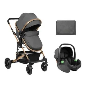Kikka Boo Kolica Amaia Dark Grey premium set 2in1 sa auto sedištem I-Size