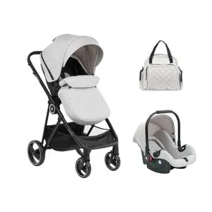 Kikka Boo Kolica Gianni Grey set 2in1 sa auto sedištem