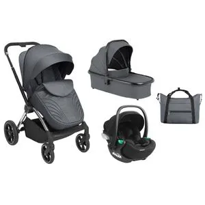 Kikka Boo Kolica Kara 3in1 premium set sa auto sedištem I-Trail I-size i tvrdom korpom Grey