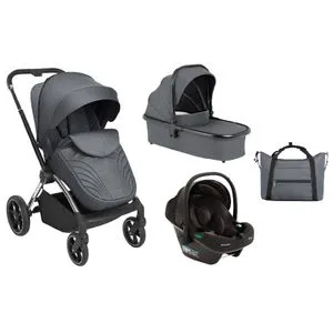 Kikka Boo Kolica Kara 3in1 set sa auto sedištem I-Prime I-size i tvrdom korpom Grey