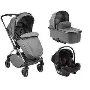 Kikka Boo Kolica Lanah 3in1 set sa auto sedištem I-Prime I-size i tvrdom korpom Grey