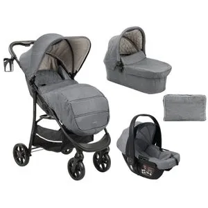 Kikka Boo Kolica Selina premium 3in1 set sa I-SIZE auto sedištem i tvrdom korpom Light Grey