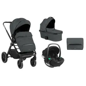 Kikka Boo Kolica Tiffany 3in1 premium set sa auto sedištem I-Trail I-size i tvrdom korpom Dark Grey
