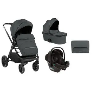 Kikka Boo Kolica Tiffany 3in1 set sa auto sedištem I-Prime I-size i tvrdom korpom Dark Grey