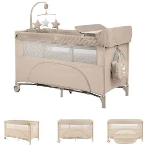 Kikka Boo Krevetac Nighty Night 2 nivoa sa rancem i pultom Beige