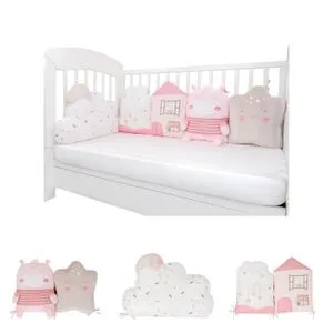 Kikka Boo Ogradica od plišanih jastuka set 5 pcs Hippo Dreams