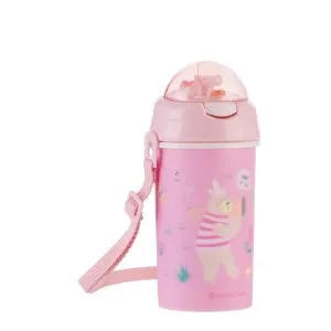 Kikka Boo Šolja sa slamkom i trakom Music Fest 450ml Pink