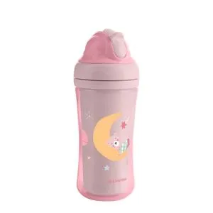 Kikka Boo Šolja sa slamkom Moony Me 220ml Pink