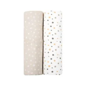 Kikka Boo Pelene od muslina set 2 pcs 80x80 Dots Beige