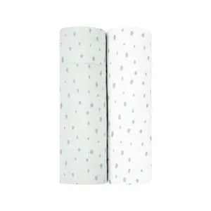 Kikka Boo Pelene od muslina set 2 pcs 80x80 Dots Blue