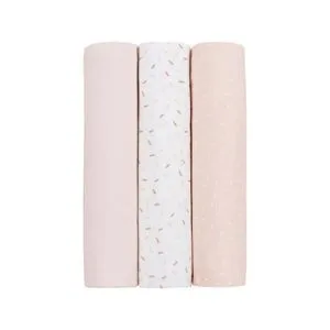 Kikka Boo Pelene od muslina set 3 pcs 100x100 Confetti Pink