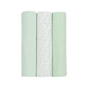 Kikka Boo Pelene od muslina set 3 pcs 100x100 Leaves Mint