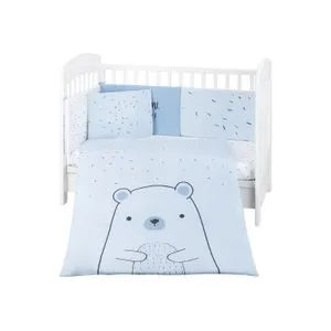 Kikka Boo Posteljina sa ogradicom 6 pcs 60/120 Bear with Me Blue