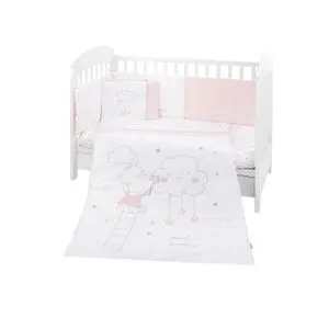 Kikka Boo Posteljina sa ogradicom 6 pcs 60/120 Hippo Dreams