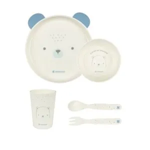 Kikka Boo Set posuđa 4 dela Bear with Me Blue