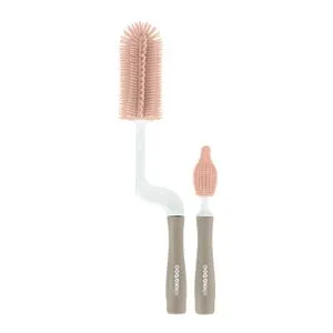 Kikka Boo Set silikonskih četki za čišćenje flašica i cucli 2 dela Pink