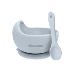 Kikka Boo Silikonska činija sa kašičicom Yummy Blue