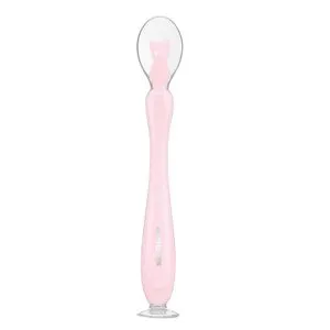Kikka Boo Silikonska kašičica sa vakumom 1 kom Pink