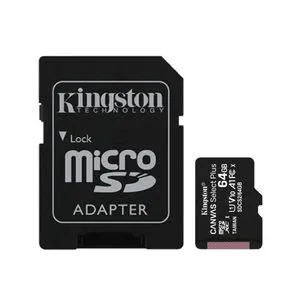 KINGSTON 64GB microSDXC Class10 SDCS3 +adapter
