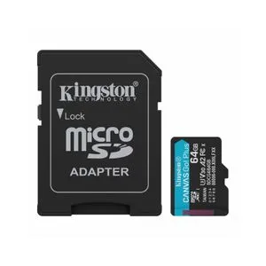 Kingston 64GB SDXC Canvas Go Plus Gen4 200MB/s C10 UHS-I U3 V30 SDG4/64GB
