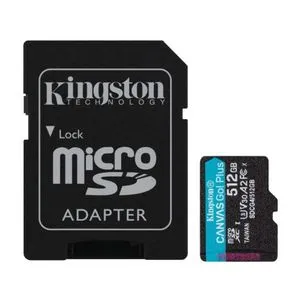 Kingston Memorijska kartica U3 V30 microSDXC 512GB Canvas Go Plus 200MB/s A2 + adapter SDCG4/512G...