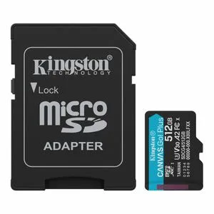 Kingston SDCG4/512GB MicroSD 512GB, Canvas Go! Plus, Class10 UHS-I U3 V30 A2, Read up to 200MB/s,...